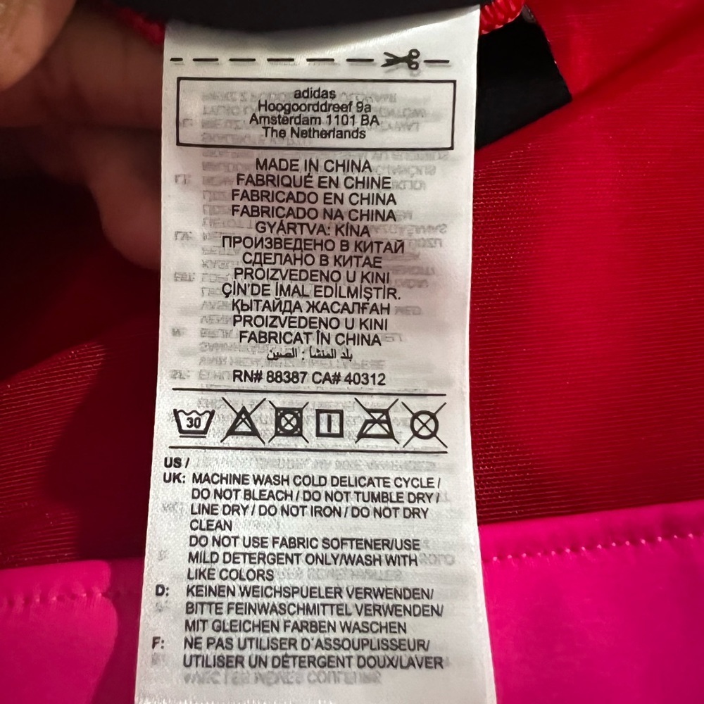 NWOT Ivy Park x Adidas Color-block Catsuit in Red and Pink size Small - Picture 7 of 8